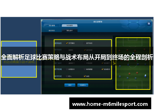 全面解析足球比赛策略与战术布局从开局到终场的全程剖析